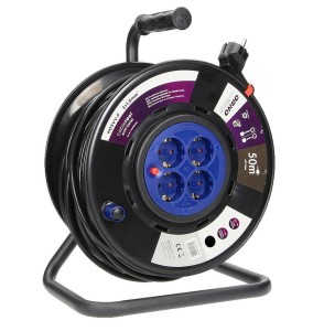 Przedłużacz bębnowy 50m schuko 4x2P+Z 230V AC