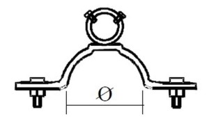 Uchwyt wysięgnika słupa wirowego UWSW 0-1/E na obejmie 0-1 - DELKAR