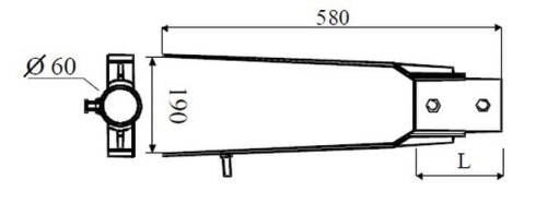 Jarzmo na słup przelotowy ocynkowane ogniowo EP-WL-JSP60 DELKAR PROSPERSKLEP