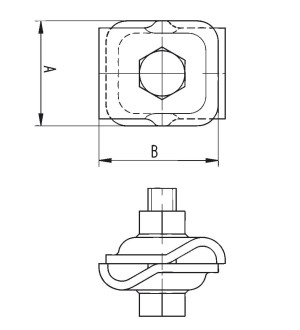 Zacisk DELKAR mini - uniwersalny ocynkowany