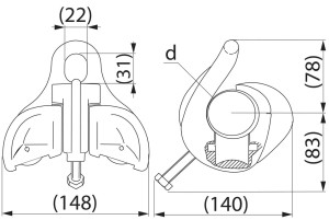 ENSTO SO 86 - Uchwyt przelotowo-narożny dla kabla EXCEL 3x10/10