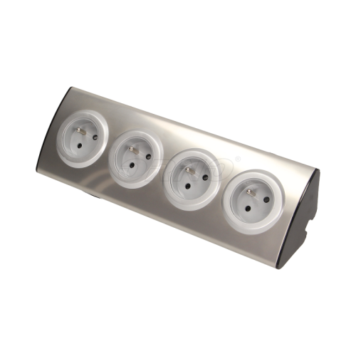 Gniazdo meblowe 4x250V AC INOX, OR-AE-1340 ORNO POLSKA