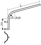 Wysięgnik WL 11 1,5m  na obejmie O-2 - DELKAR
