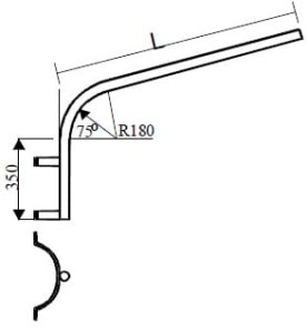 Wysięgnik WL 11 1,5m  na obejmie O-2 - DELKAR