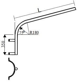 Wysięgnik WL 11 na obejmie 0-2/e DELKAR PROSPERSKLEP