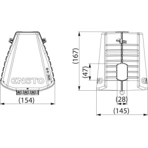 ENSTO SP 62.3 - Osłona przeciw ptakom na uchwyty przelotowo-narożne (UN-N) kpl 3 sztuk