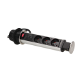 Gniazdo meblowe ⌀6cm 3x250V AC wysuwane z blatu z ładowarką USB przewodem 1,8m sklep prosper