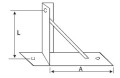Wspornik naprężnika narożny  L=170/190mm A=240mm