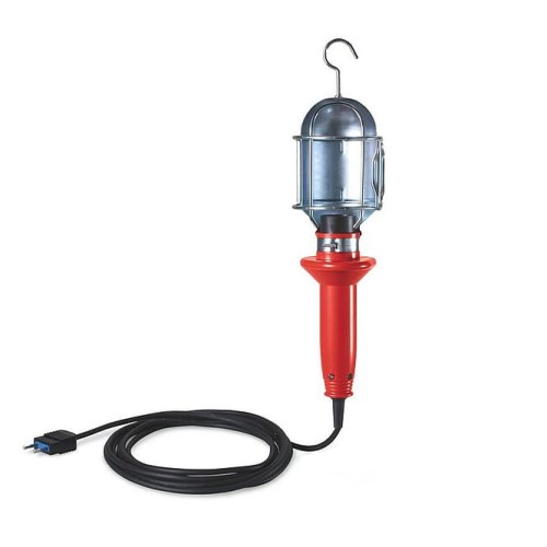 Lampa przenośna SCAME 770.297 HALE IP20 E27 z ocynkowaną osłoną z hakiem i przewodem 15m PROSPERSKLEP 