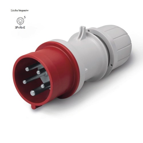 Wtyczka prosta OPTIMA  skręcana 3P+N+E 32A IP44 6h/346-414V - SCAME 