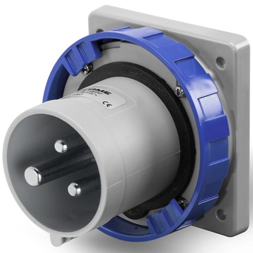 Wtyczka tablicowa prosta 2P+E IP67 niebieska SCAME 248.6393_PROSPERSKLEP 63A