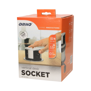 Gniazdo meblowe 4x250V AC wysuwane z blatu z przewodem 1,5m