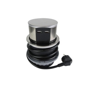 Gniazdo meblowe wysuwane z blatu 3x230V 16A z 2 portami USB & przewodem 150cm ORNO OR-AE-1381 - ORNO POLSKA