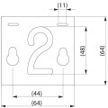 Wymiary tabliczki opisowej ENSTO PEM241_x