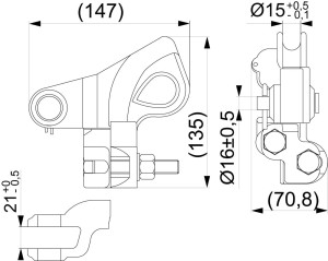 Uchwyt odciągowy AL 25-120, AFL 25-95 Ensto