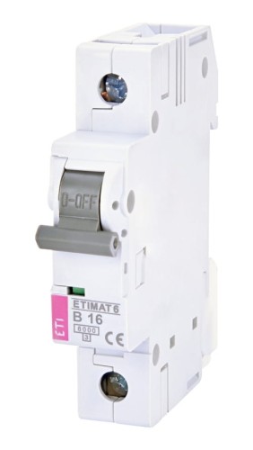 Wyłącznik nadprądowy jednobiegunowy B16A 6kA ETIMAT 6 002111516_PROSPERSKLEP