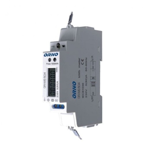 Wskaźnik (licznik) zużycia energii elektrycznej 1-fazowy 80A z portem RS 485 - ORNO OR-WE-504 - ORNO POLSKA PROSPERSKLEP