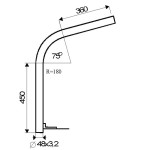 Wysięgnik WL 2 500/1500 1,5m bez uziomu (WO6) - DELKAR