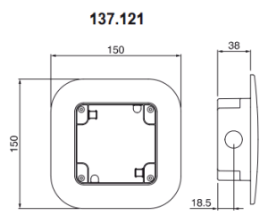 Puszka instalacyjna podtynkowa jednoelementowa M95 - SCAME 