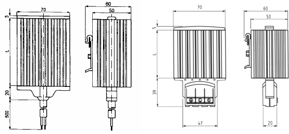 Ogrzewacz półprzewodnikowy HG 060 60W - BEZPOL