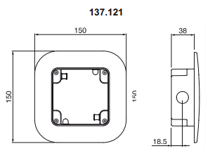 puszka instalacyjna natynkowa jednoelementowa M95 SCAME - do zamówienia w elektrycznym sklepie internetowym www.prospersklep.pl
