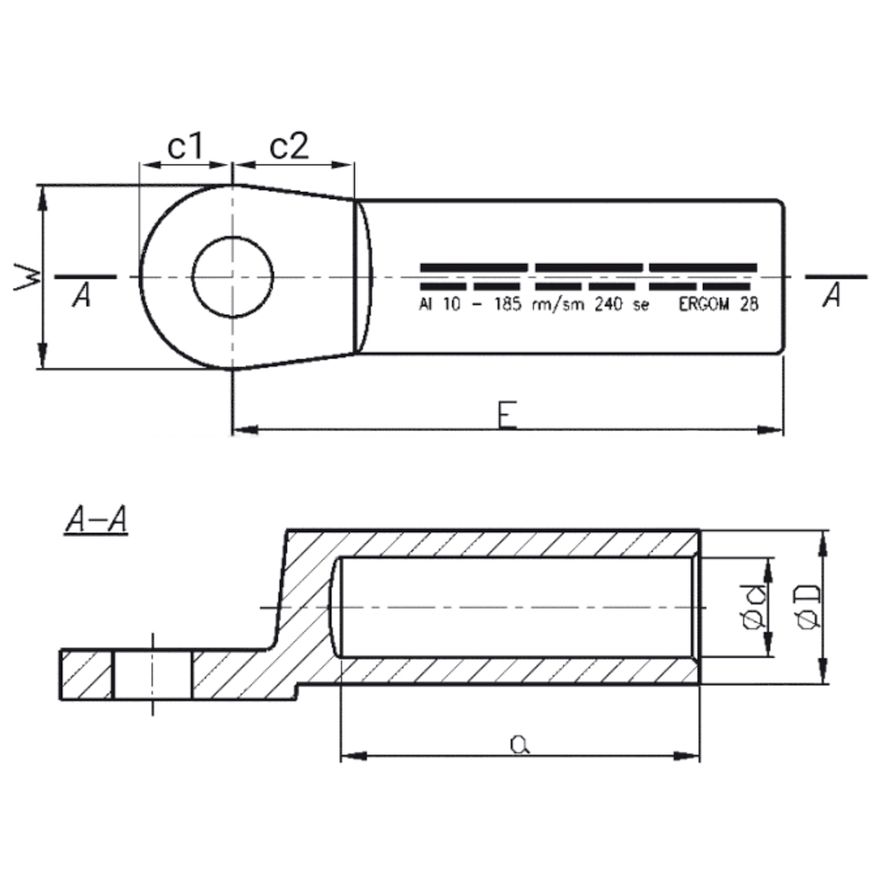 Końcówka kablowa KRA Ergom